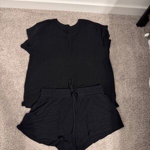 Stars Above Cozy Black Lounge Set